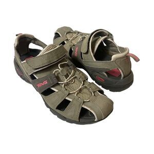 Teva Sage Green Synthetic Fisherman Sandal Womens Sz 10 Summer Sport Hiking Shoe